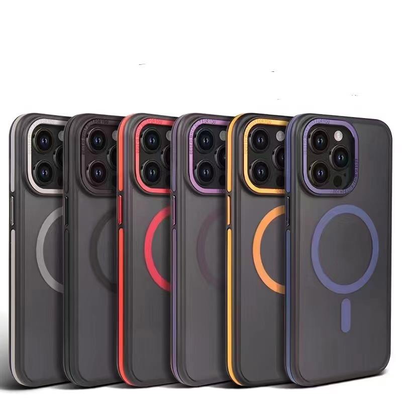 Dual Color  Magnetic  Phone Case For iPhone15 pro max